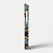 スカイブルーと秋オレンジヴィンテージペイズリーケースマ Case-Mate iPhoneケース (裏面 / 左)