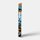 スカイブルーと秋オレンジヴィンテージペイズリーケースマ Case-Mate iPhoneケース (裏面 / 右)