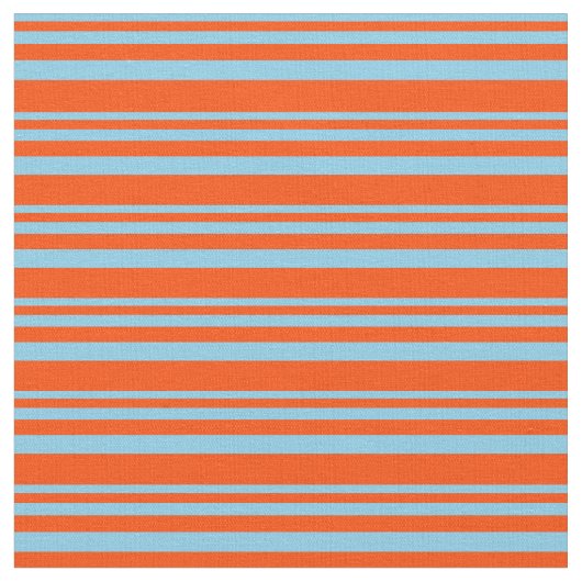 スカイブルーと赤の色の線 ファブリック (クローズアップ)