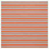 スカイブルーと赤の色の線 ファブリック (見本)