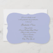 スカイブルーと金ゴールドフローラキャップ2025カード 招待状 (裏面)