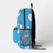スカイブルーにハッピーユニコーン プリントバックパック (右)