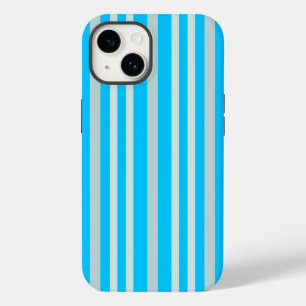 スカイブルーに灰色のストライプ灰色の緑の線 Case-Mate iPhone 14ケース