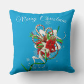 スカイブルーのお菓子パーソナライズされた杖 クッション (裏面)