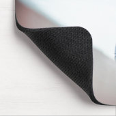 スカイブルーのガールフレンドタイポグラフィ写真 マウスパッド (コーナー)