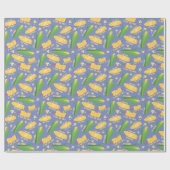 スカイブルーのコーンラッピング紙 ラッピングペーパー (フラット)