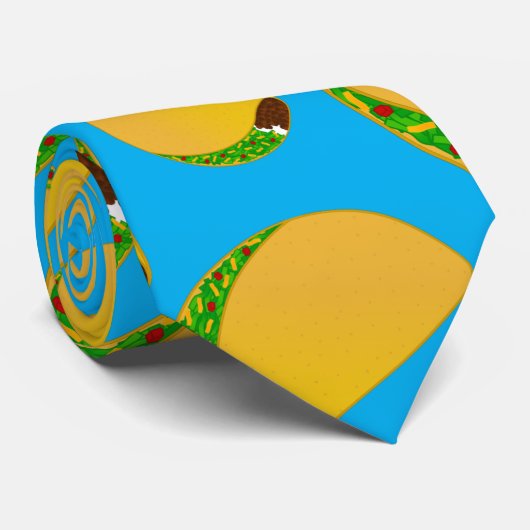 スカイブルーのタコス ネクタイ (ロール)