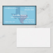 スカイブルーのテキサス州の旗の地図の名刺 名刺 (正面/裏面)