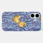 スカイブルーのニワトリとヒヤシンス Case-Mate iPhoneケース (裏面 (横))