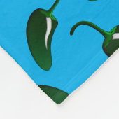 スカイブルーのハラペーニョのコショウ フリースブランケット (角)