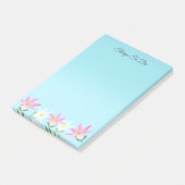 スカイブルーのピンクと白のアマリリス ポストイット (アングル)