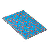 スカイブルーのベーコンパターン ノートブック (右側)