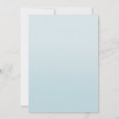 スカイブルーのベールの前の最後のバチェロレッテ 招待状 (裏面)