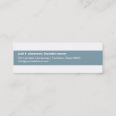 スカイブルーのモノグラムのストリップ スキニー名刺 (裏面)