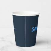 スカイブルーのレタリングデザイン Saturday 紙コップ (右)