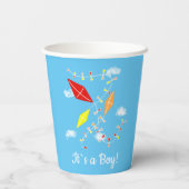 スカイブルーの凧 紙コップ (裏面)