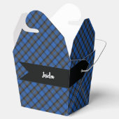 スカイブルーの島タータンチェック格子柄 フェイバーボックス (オープン)