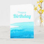 スカイブルーの水色が濁る カード (黄色い花)