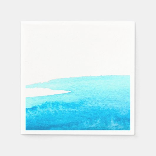 スカイブルーの水色が濁る スタンダードカクテルナプキン (正面)