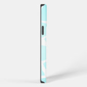 スカイブルーの牛柄模様 iPhoneケース (右側面)