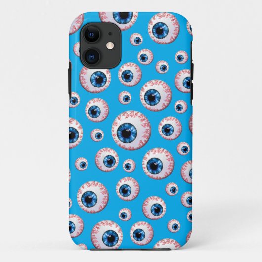 スカイブルーの眼球パターン Case-Mate iPhoneケース (裏面)