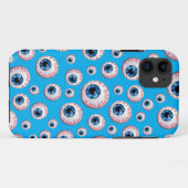 スカイブルーの眼球パターン Case-Mate iPhoneケース (裏面(横))