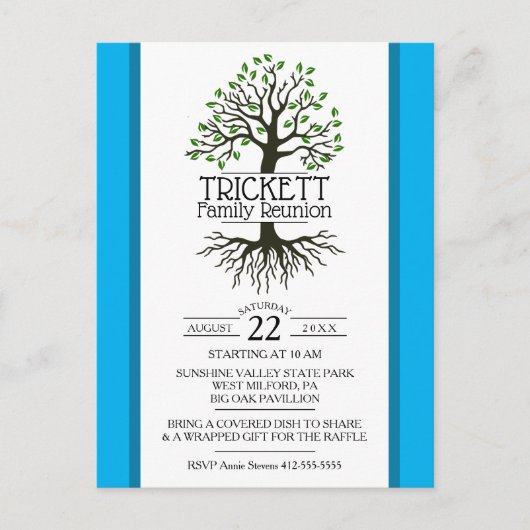 スカイブルーの系譜の家族会 インビテーションポストカード (正面)