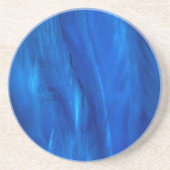 スカイブルーの羽と下 コースター (正面)