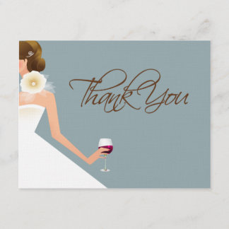 スカイブルーはブライダルシャワーの座標感謝していしています サンキューカード