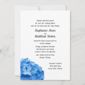 スカイブルーアジサイ両親結婚式招待状 招待状 (正面)