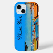 スカイブルーイエローヴィンテージ車 Case-Mate iPhoneケース (裏面)