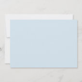 スカイブルーウォーターカラーフラワーズスウィート16パーティー 招待状 (裏面)