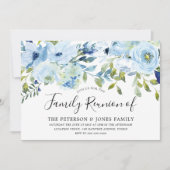 スカイブルーウォーターカラーフラワーズファミリー懇親会 招待状 (正面)