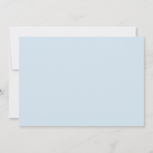 スカイブルーウォーターカラーフラワーリハーサルディナー 招待状 (裏面)