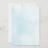 スカイブルーウッドランドキツネ男の赤ちゃん誕生発表 案内状 (裏面)