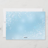 スカイブルーエレガントクリスマス装飾写真 シーズンカード (裏面)