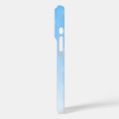 スカイブルーエレガントダイアモンドグラデーションパターン Case-Mate iPhoneケース (裏面 / 左)