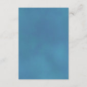 スカイブルーエレガントバラの結婚願い井戸の詩 エンクロージャーカード (裏面)