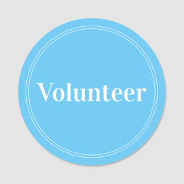 スカイブルーエレガントボランティア磁気 名札