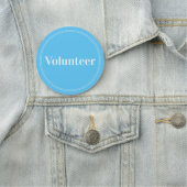 スカイブルーエレガントボランティア磁気 名札 (インサイチュ)