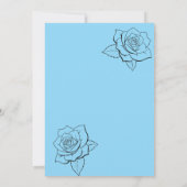 スカイブルーエレガント結婚式招待状 – ロマンチック 招待状 (裏面)