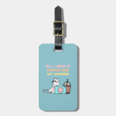 スカイブルーキャット&カメララゲッジタグ ラゲッジタグ (正面縦)