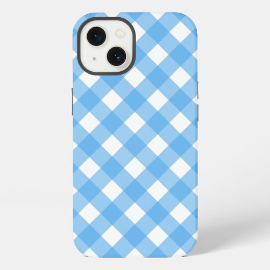 スカイブルーギンガムチェックのCase-Mate iPhoneケース iPhone 13ケース (裏面)