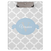 スカイブルークローバーパーソナライズされたクリップボード クリップボード (正面)