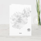 *~*スカイブルーグラデーションクラウドフラワーズグリッター サンキューカード (裏面)