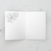 *~*スカイブルーグラデーションクラウドフラワーズグリッター サンキューカード (内部)