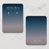 スカイブルーグラデーション手作りイヤリングディスプレイカード コーリングカード (正面/裏面)