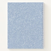 スカイブルーグリッターモノグラム ノートブック (裏面)