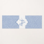 スカイブルーグリッターモノグラム ヨガマット (正面(横))