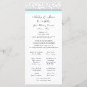 スカイブルーグレーダマスクフォト結婚式 プログラム (裏面)